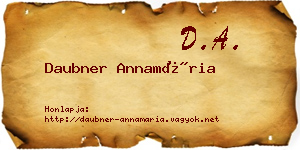 Daubner Annamária névjegykártya
