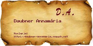 Daubner Annamária névjegykártya